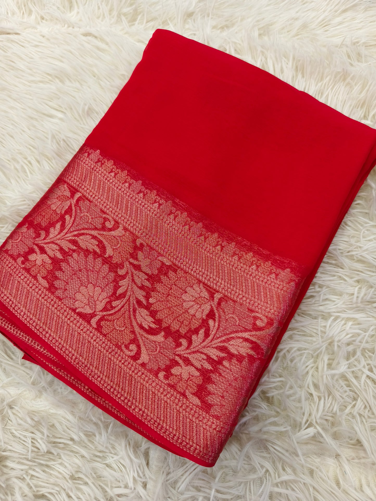 Red Georgette  Saree