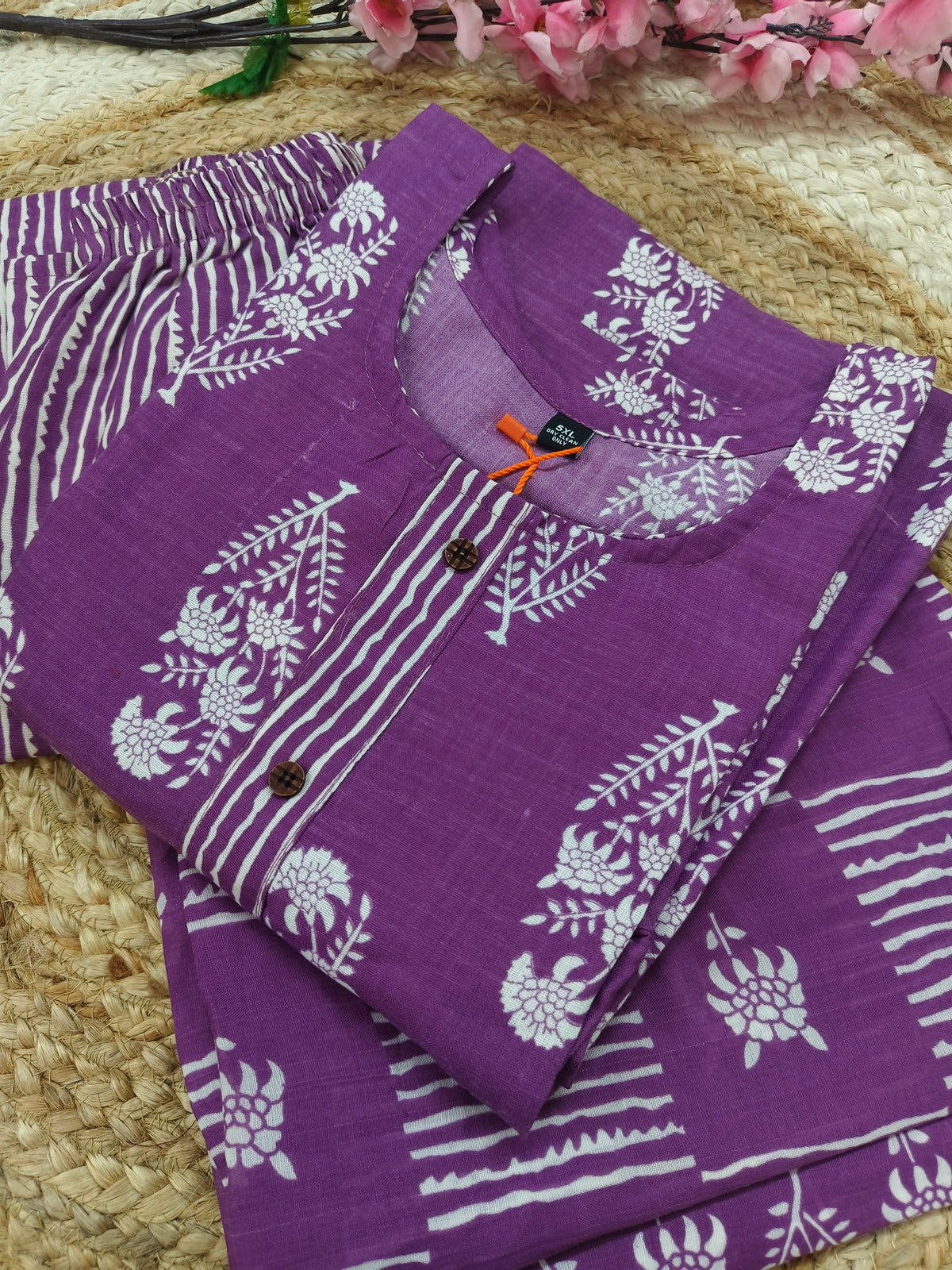 Rose pink Cotton sets with duppatta