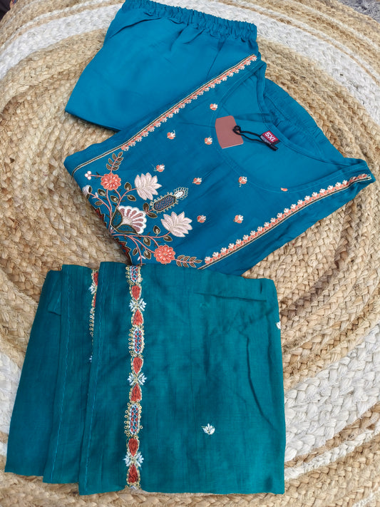 Sea Blue designer Aline suit