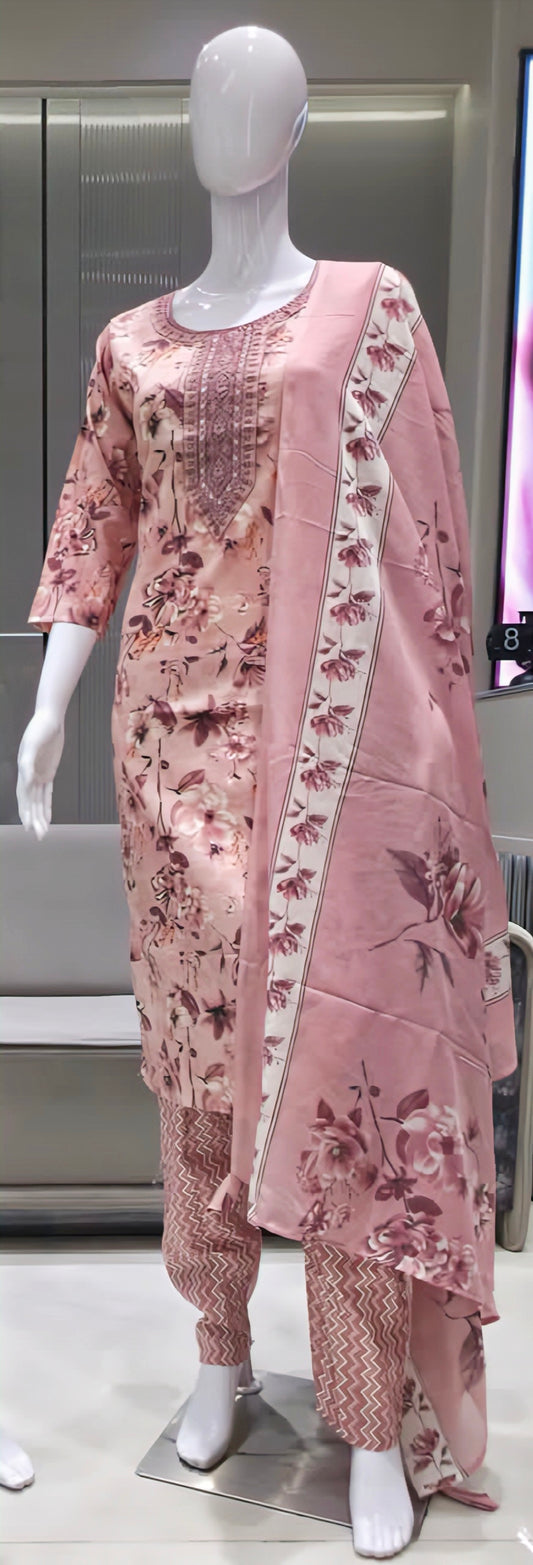 Onion Pink Eelgent Pure cotton side cut set