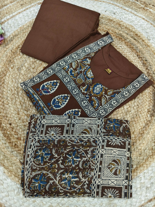 Brown cotton salwar suites