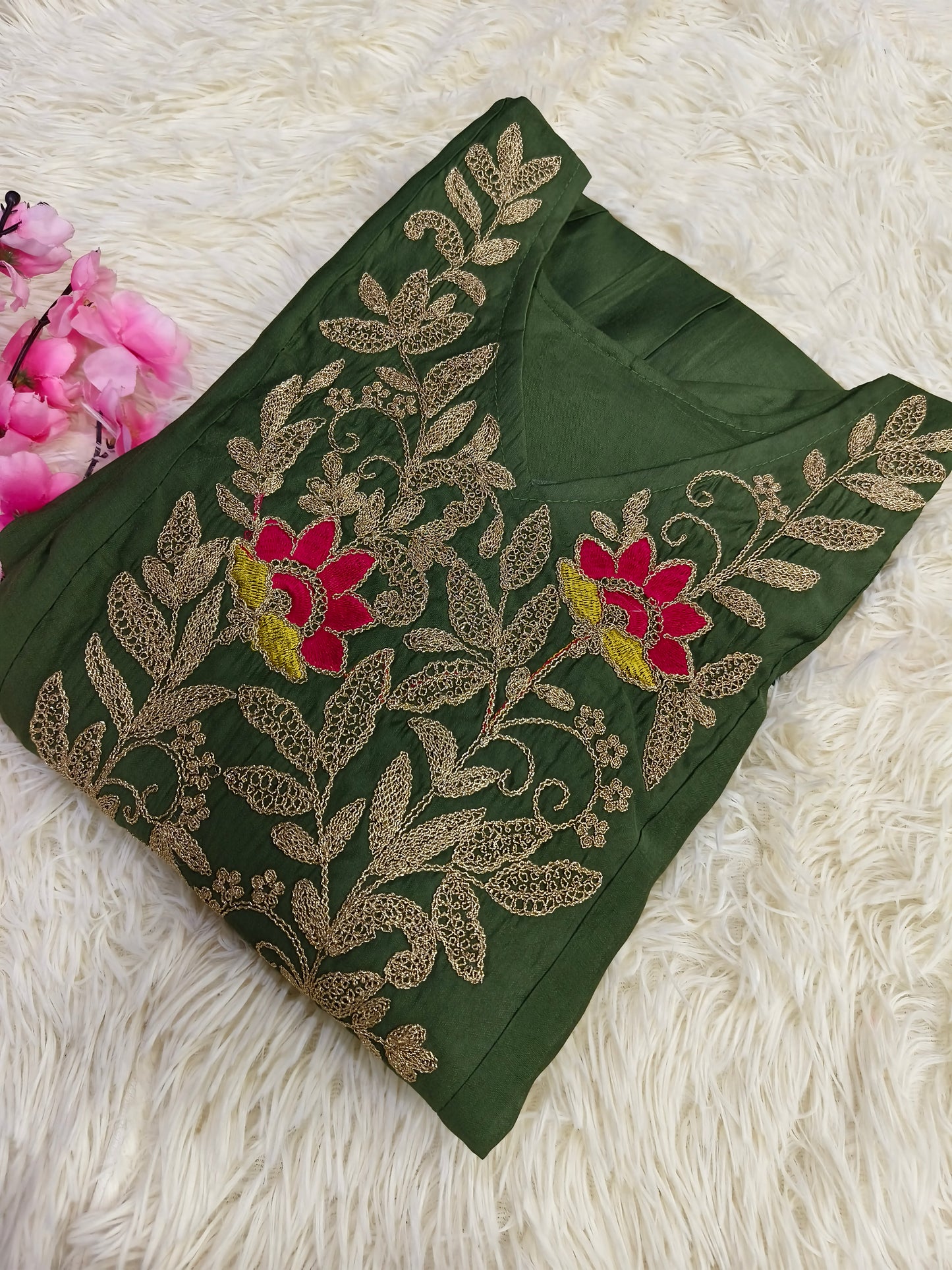 Green designer kurti