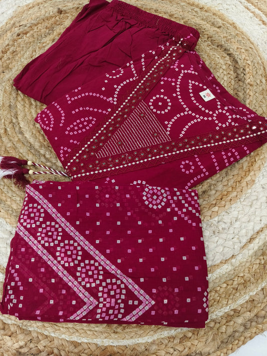 Maroon Pure cotton suits