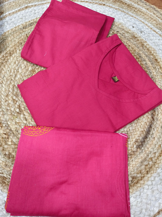 Pink Eelgent Pure cotton side cut suits