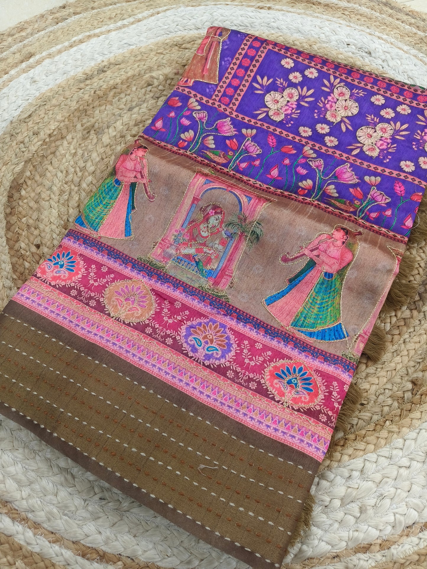 Brown  Heritage Silk saree