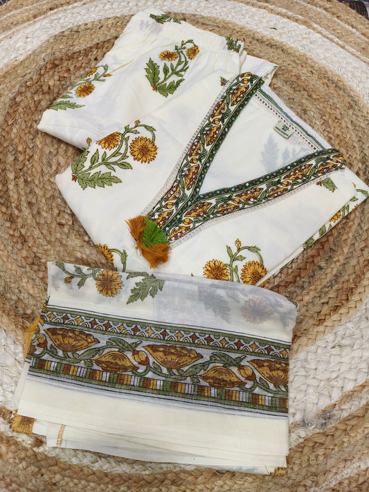 White premium cotton suit