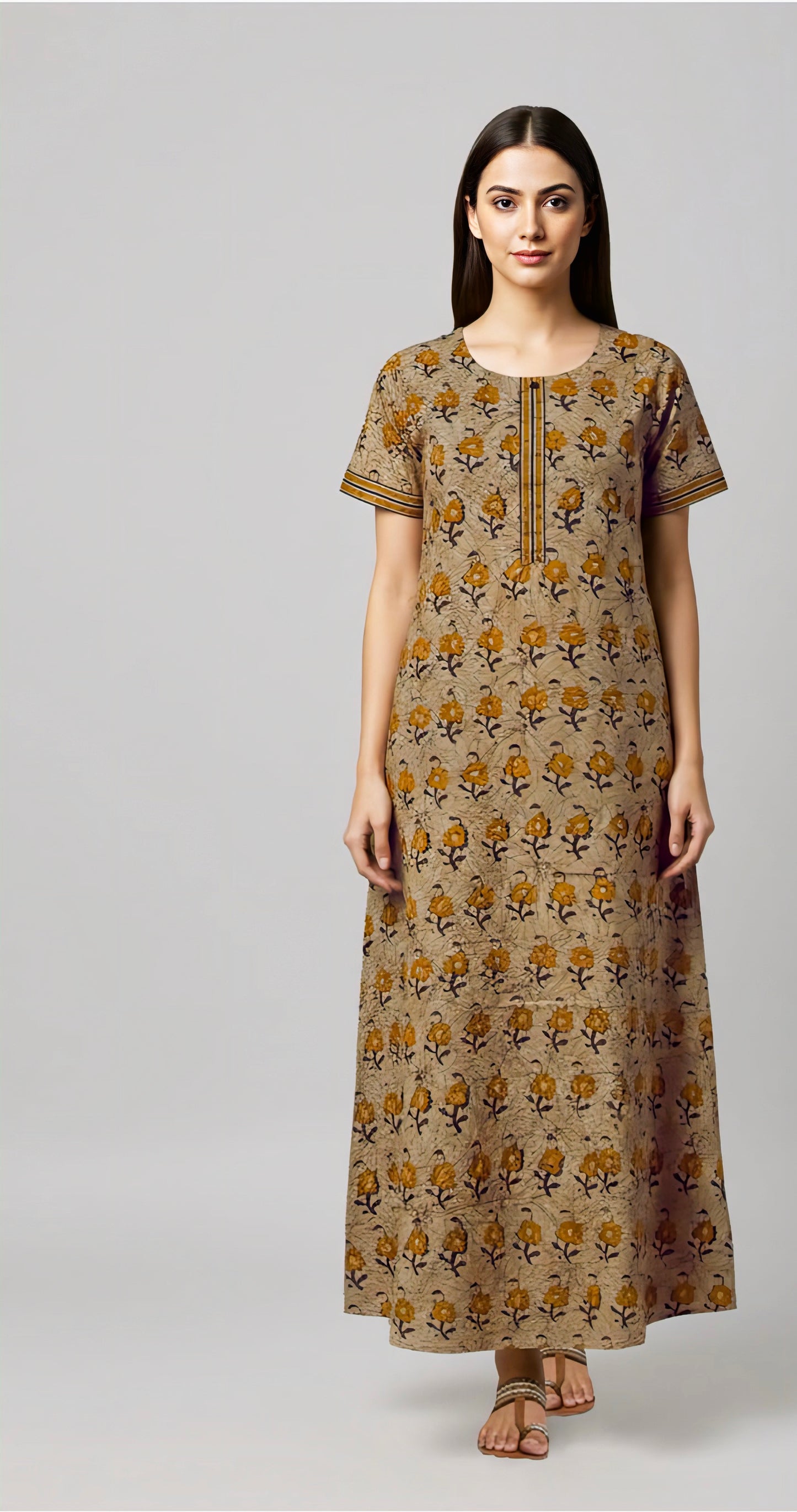 Beige Pure cotton Nighty