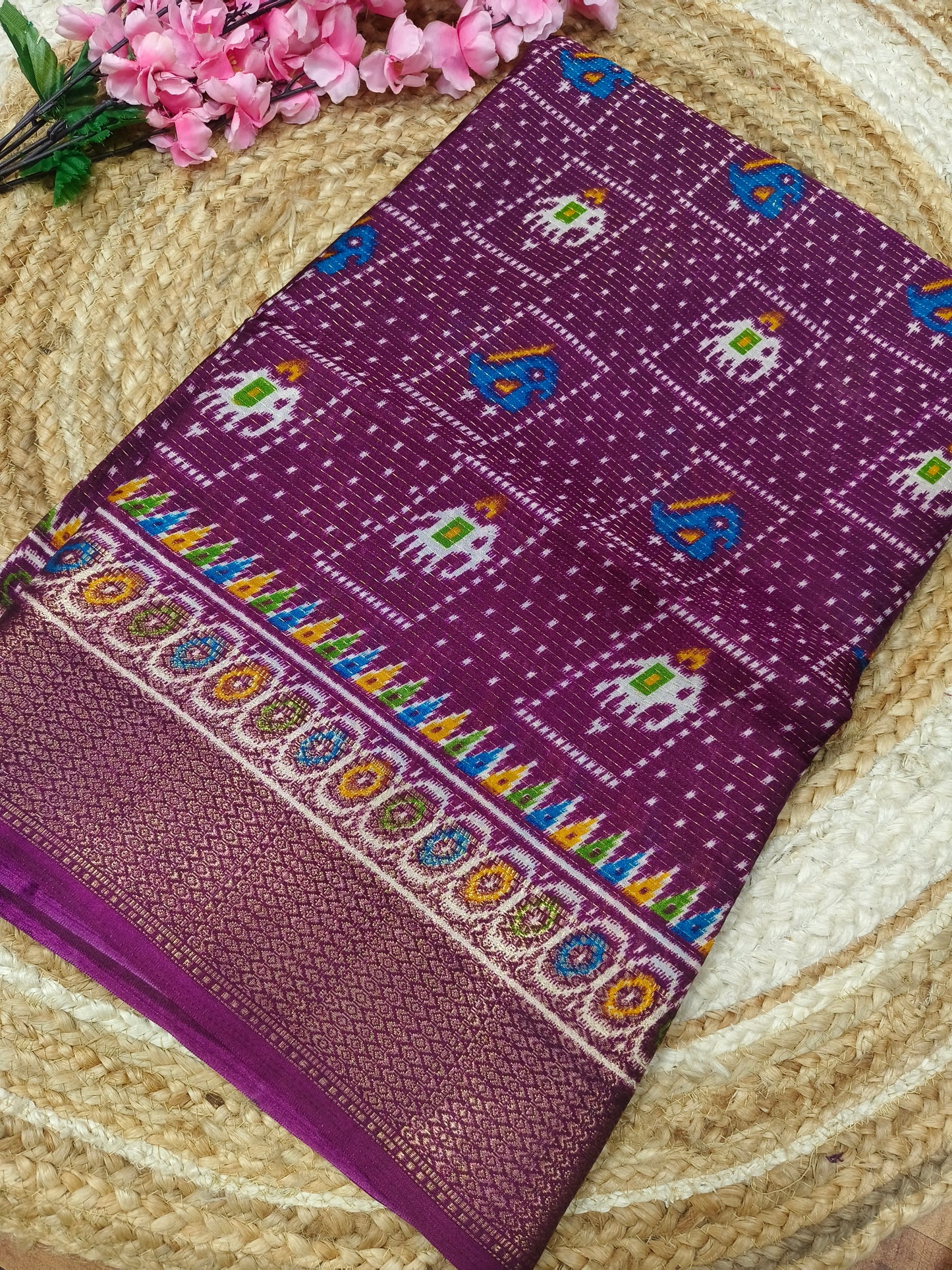 Wine Binny silk saree