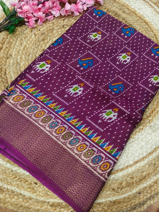 Wine Binny silk saree