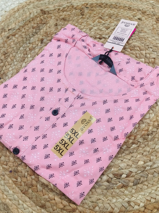 Light Pink  Rayon straight kurta