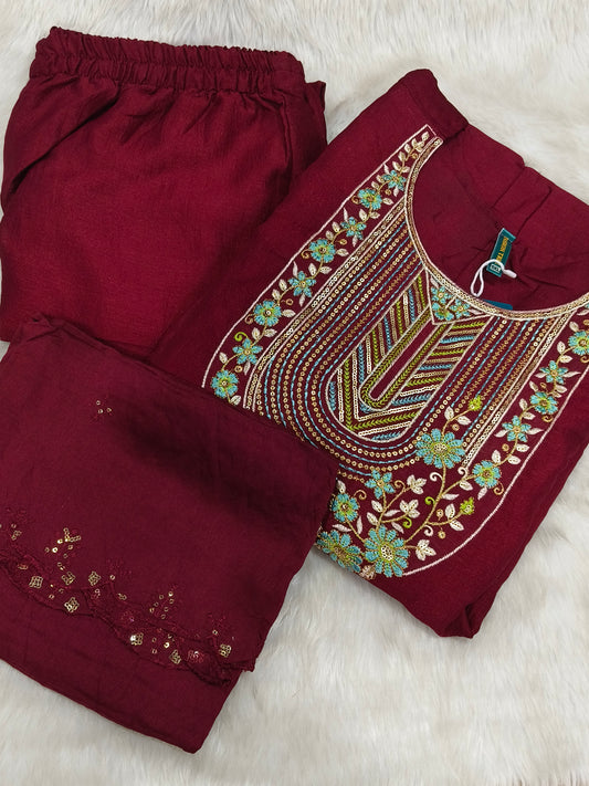 Maroon designer Anarkali dress