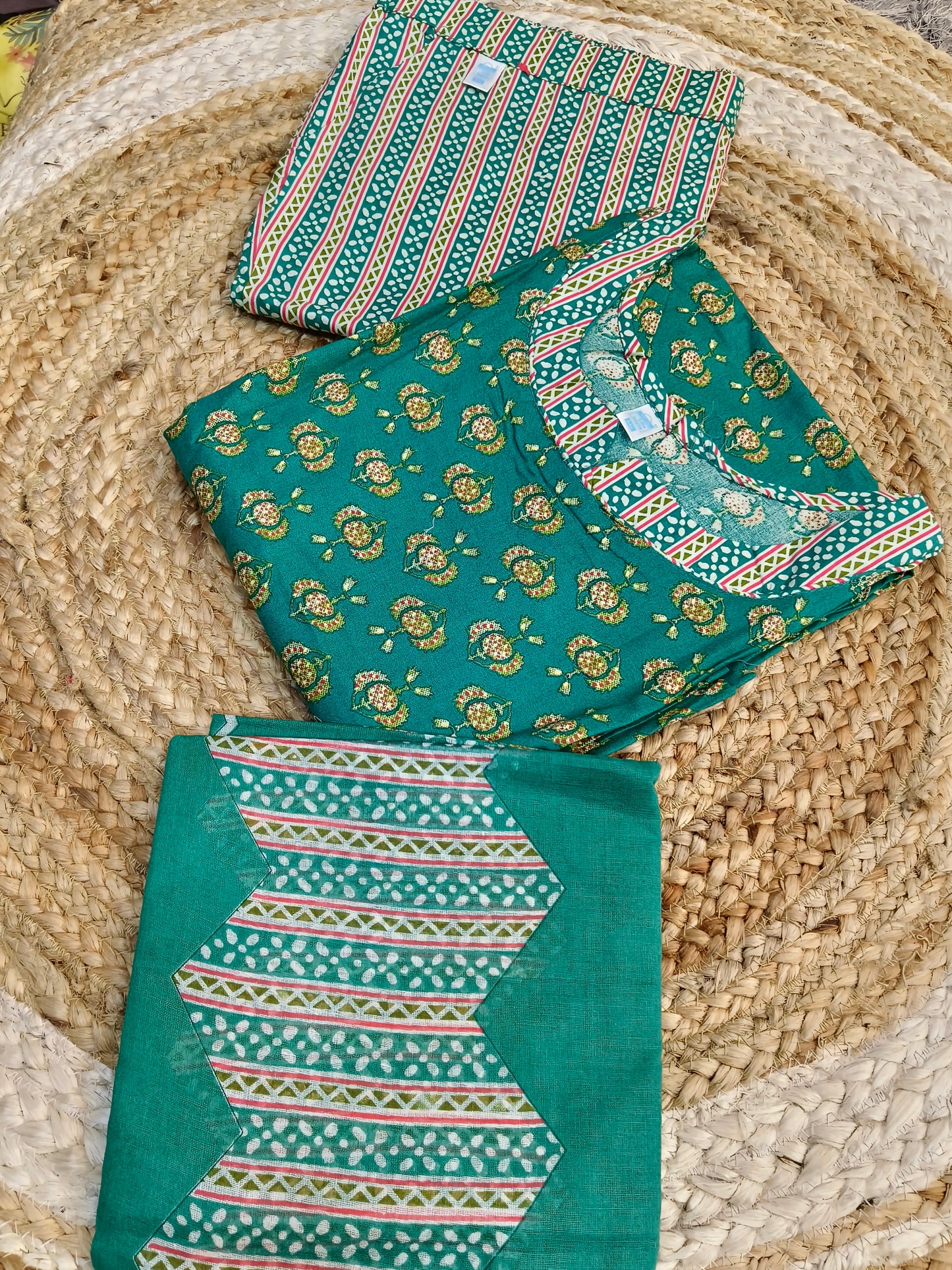 Sea  Green pure cotton suits
