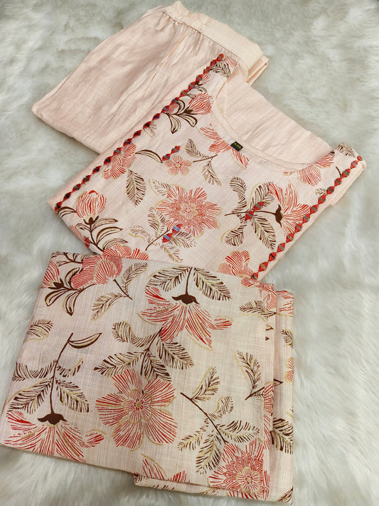 Peach designer salwar suit