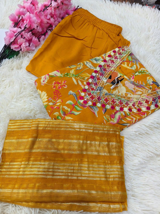 Yellow designer Full set Dress