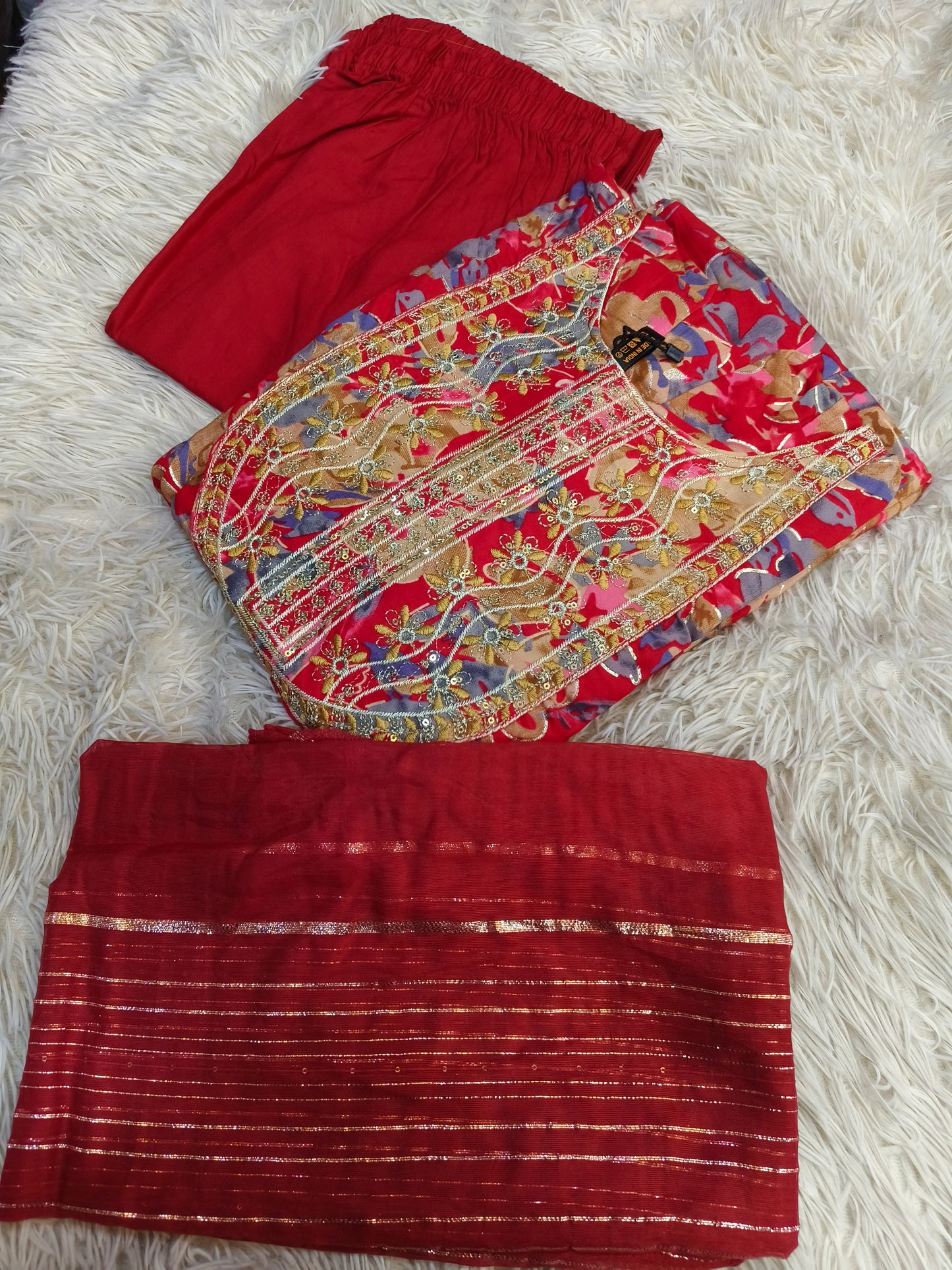 Red Elegant Aline designer suits