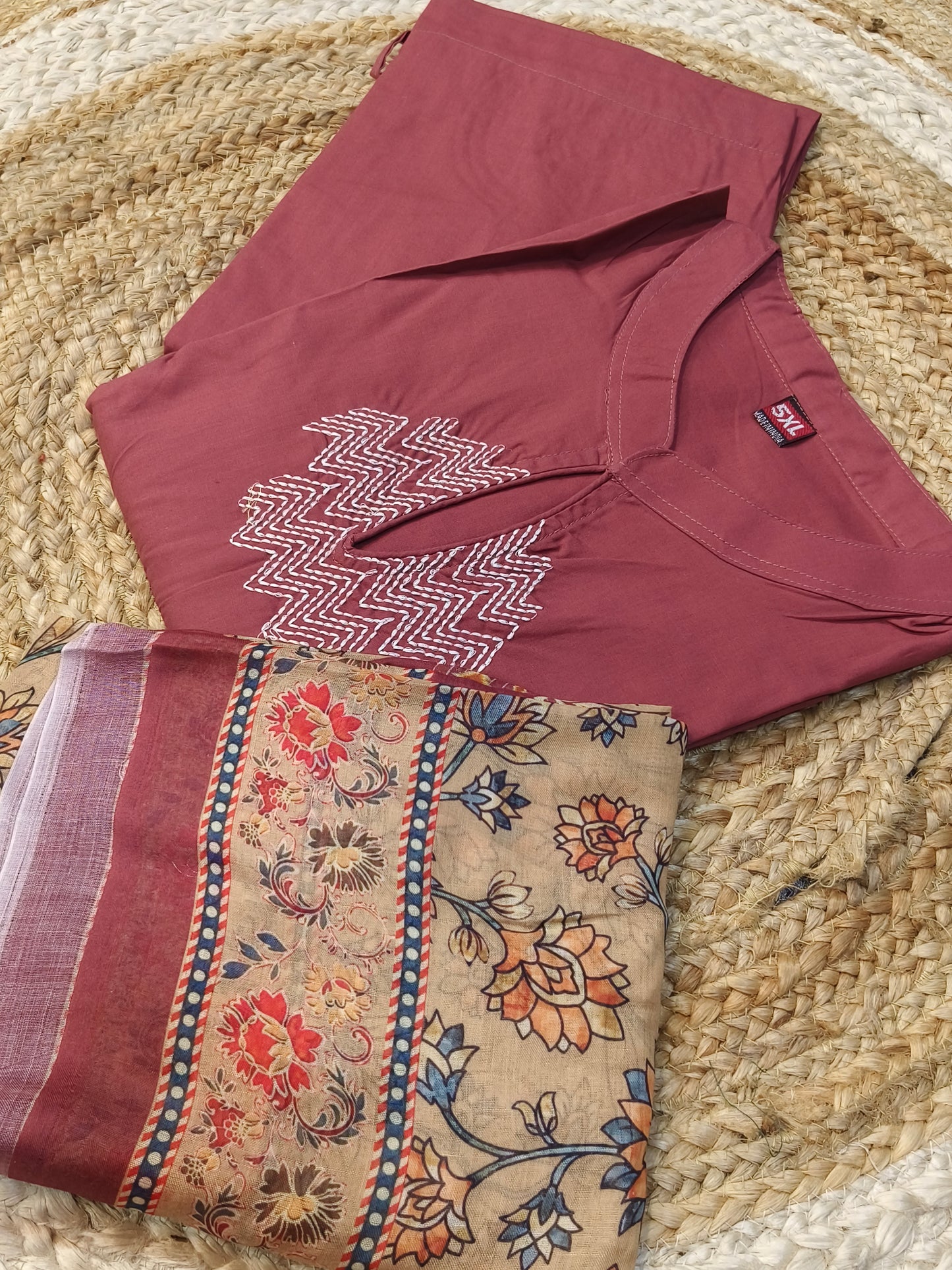 Mauve pure cotton suits