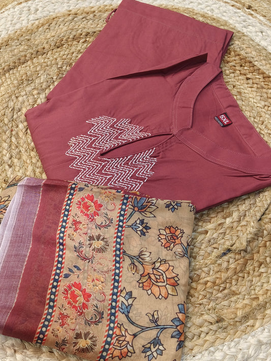 Mauve pure cotton suits