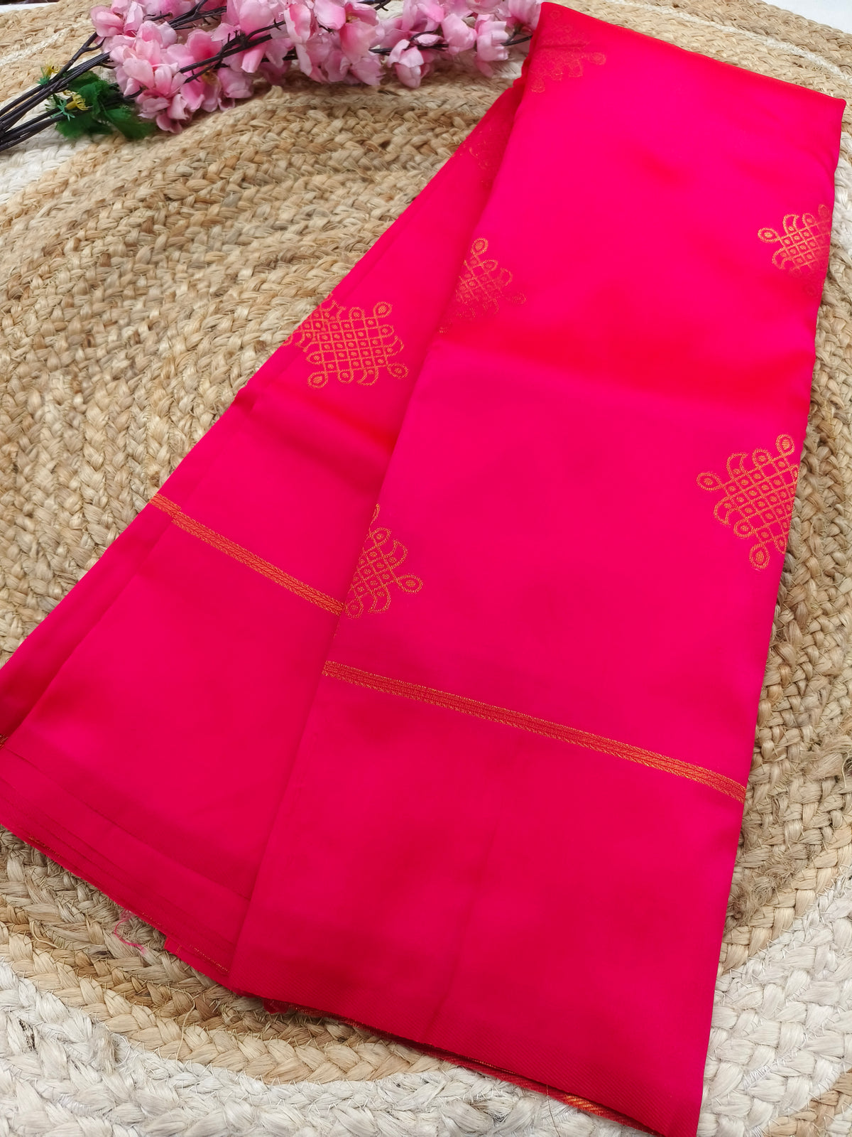 Rani Pink Elegant soft silk saree