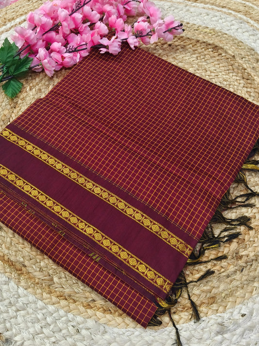 Brown Vintage Arani silk saree