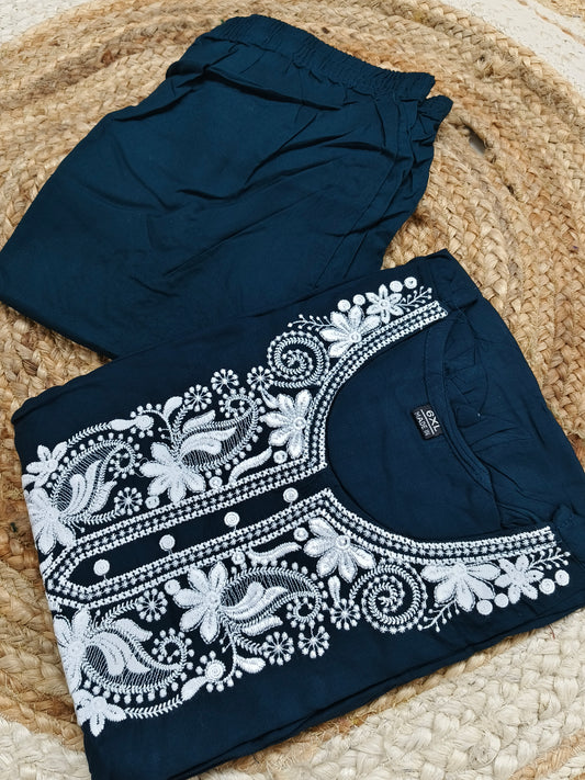 Peacock Blue Elegant Cord set