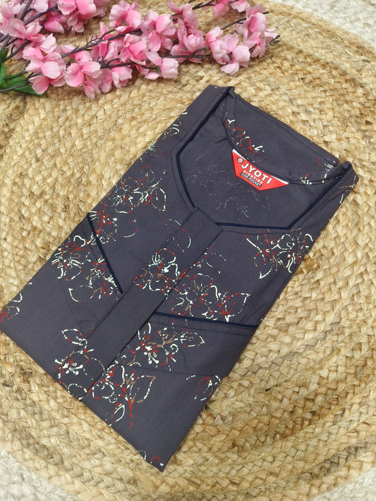 Grey Feeding Pure cotton Nighty