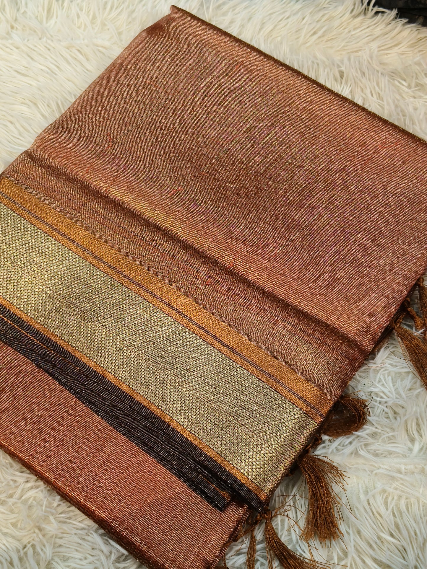 Brown semi Silk saree