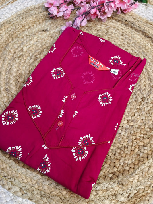 Pink Pure cotton Nighty