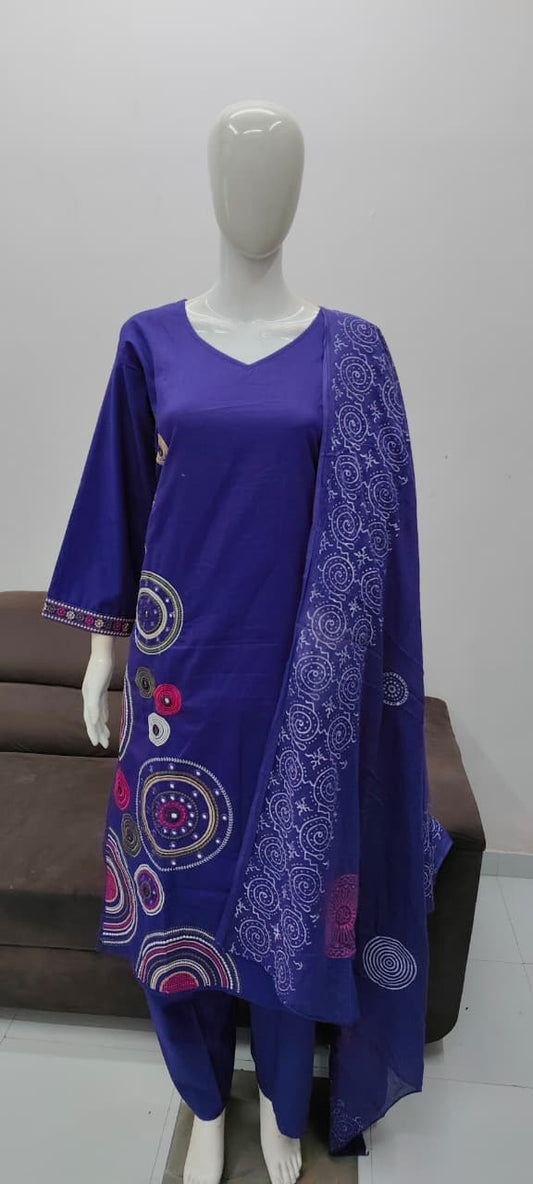 Purple Eelgent Pure cotton side cut suits