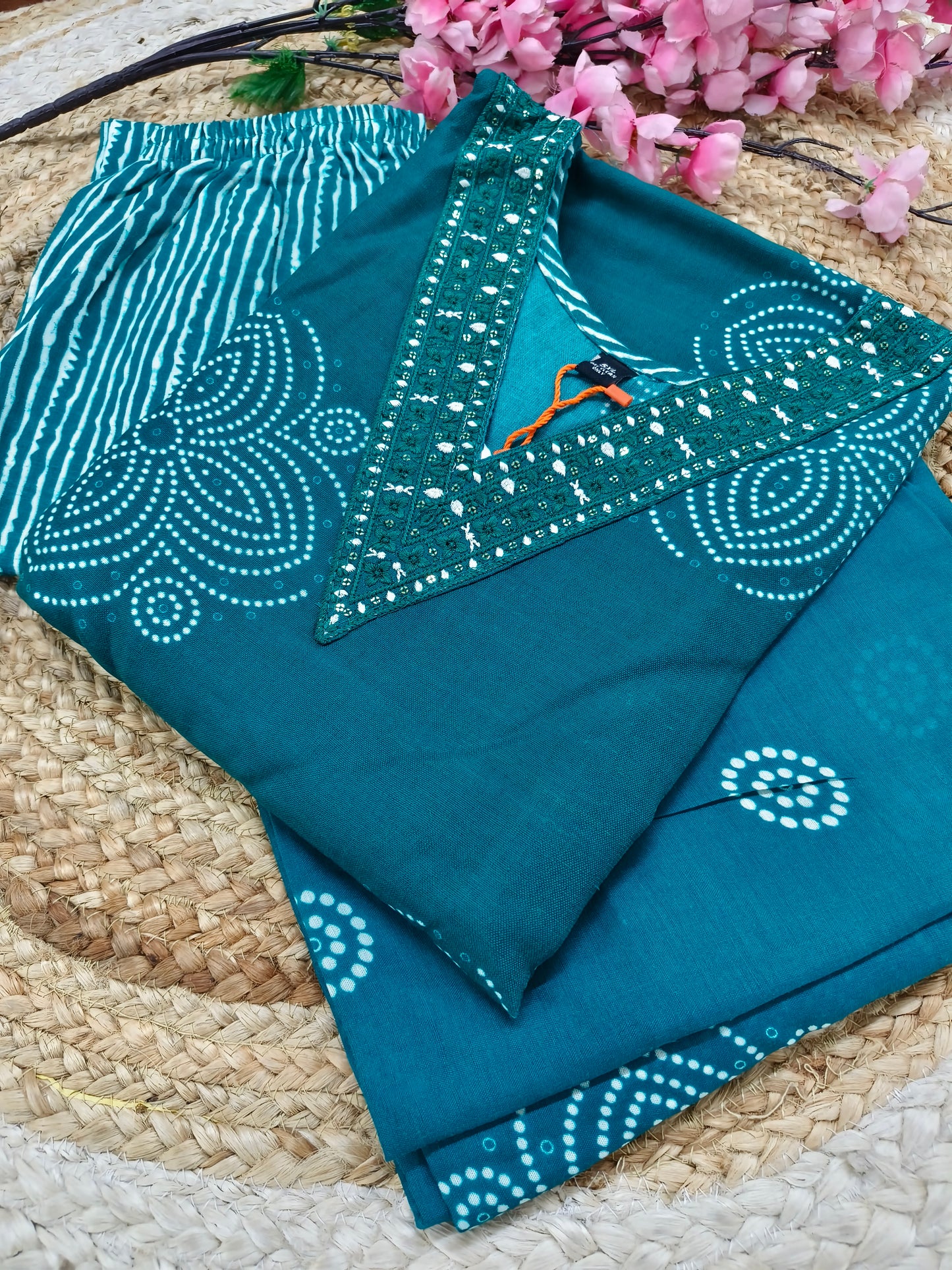 Blue Cotton sets with duppatta