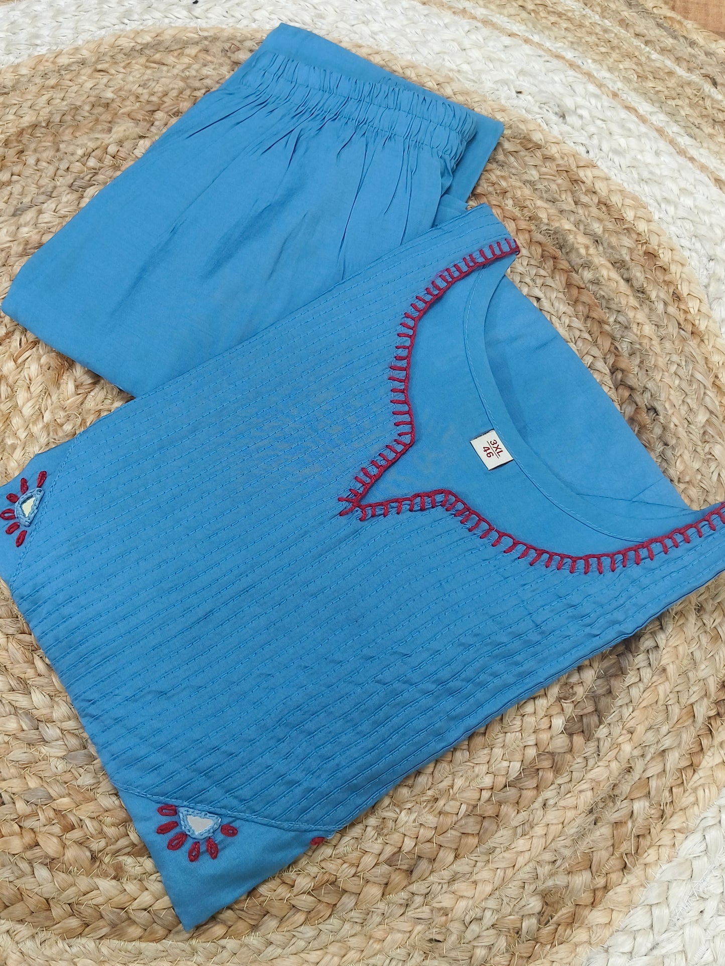 Blue cotton cord sets