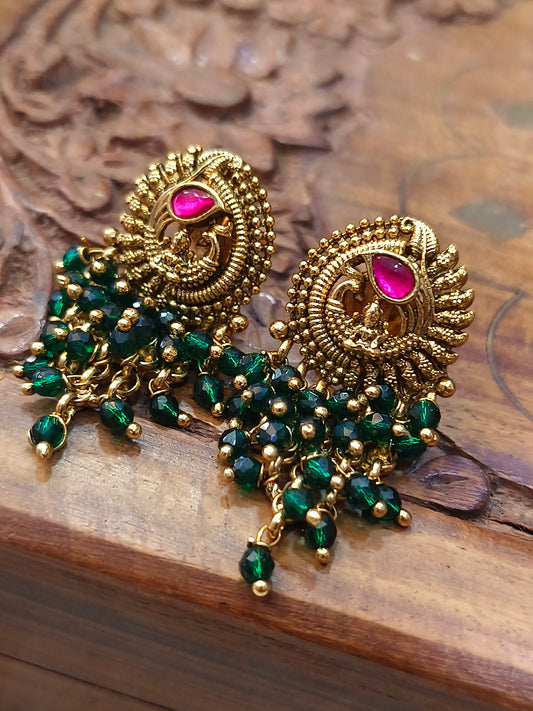 Green gold plated stud