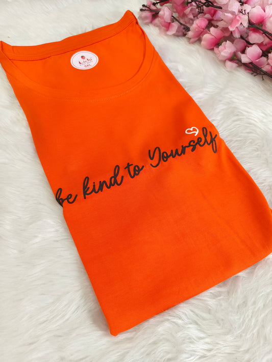 Orange cotton T-shirt 5XL