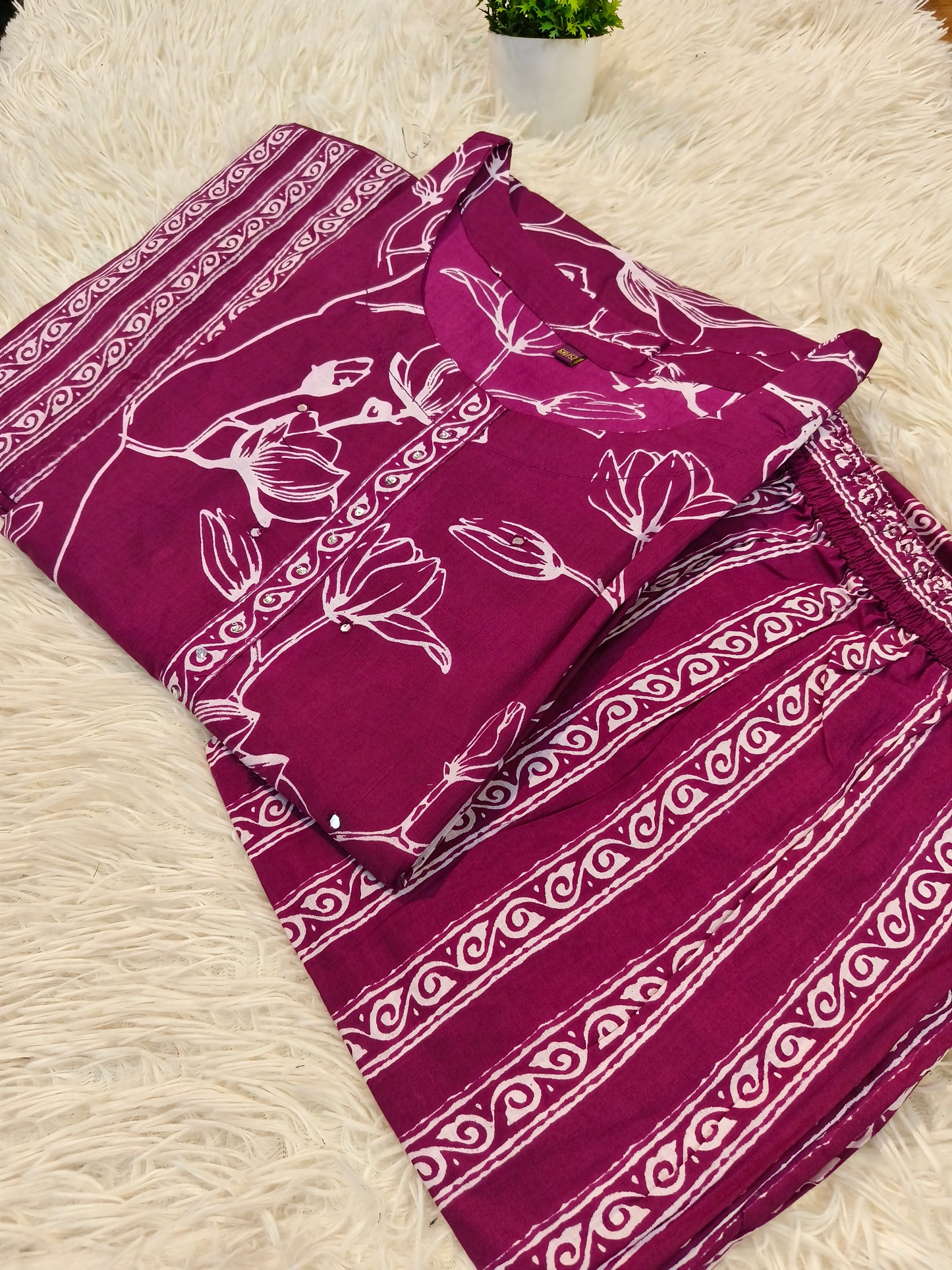 Wine purecotton suits