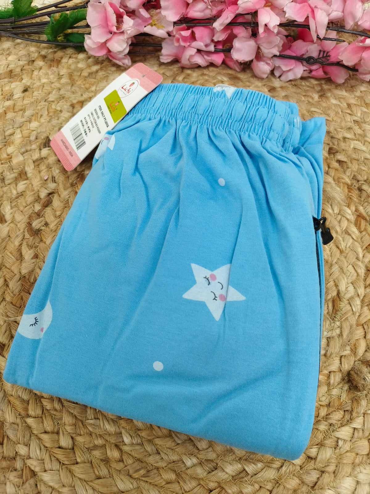 Blue Cotton night pant 6xl