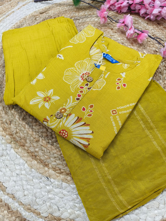 Yellow Elegant Vatican silk Dress
