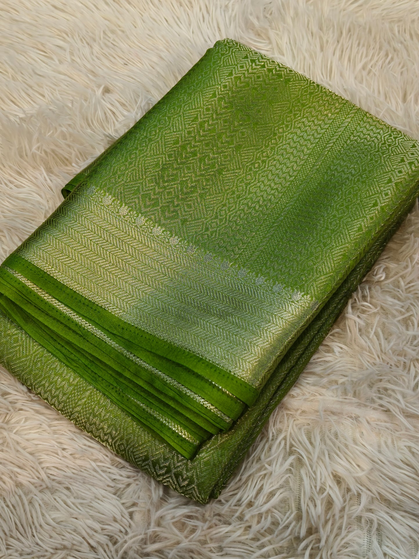 Green Semi silk Saree