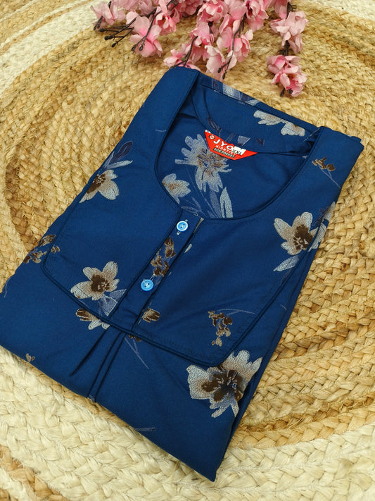 Blue pure cotton Nighty