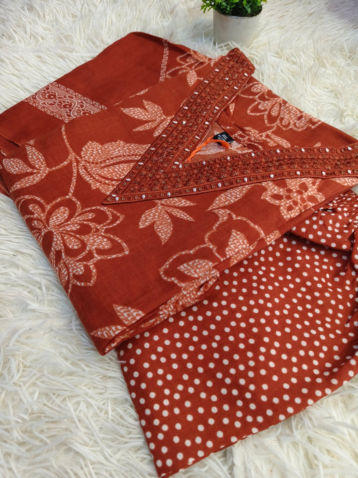 Orange cotton sets with duppata
