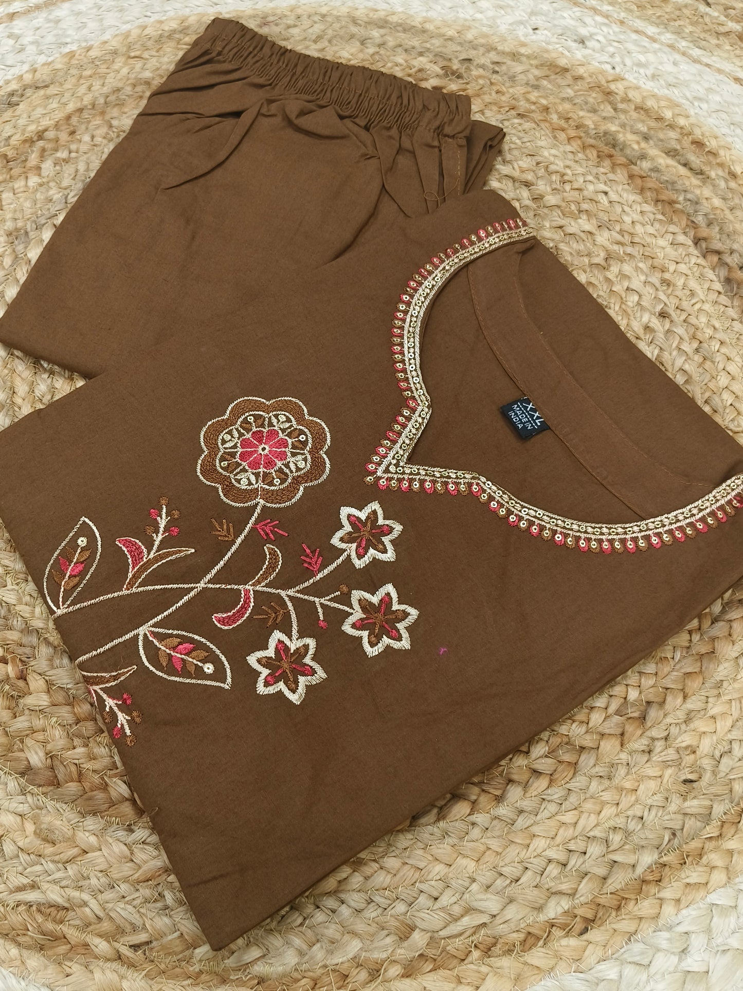 brown Orange cotton cord sets