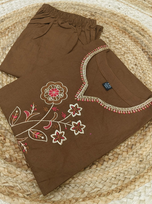 brown Orange cotton cord sets
