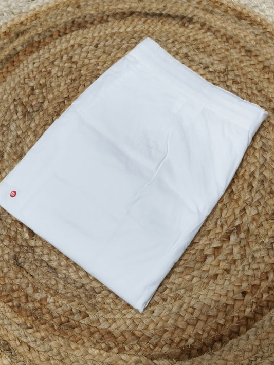 White pure cotton Bottom Wear