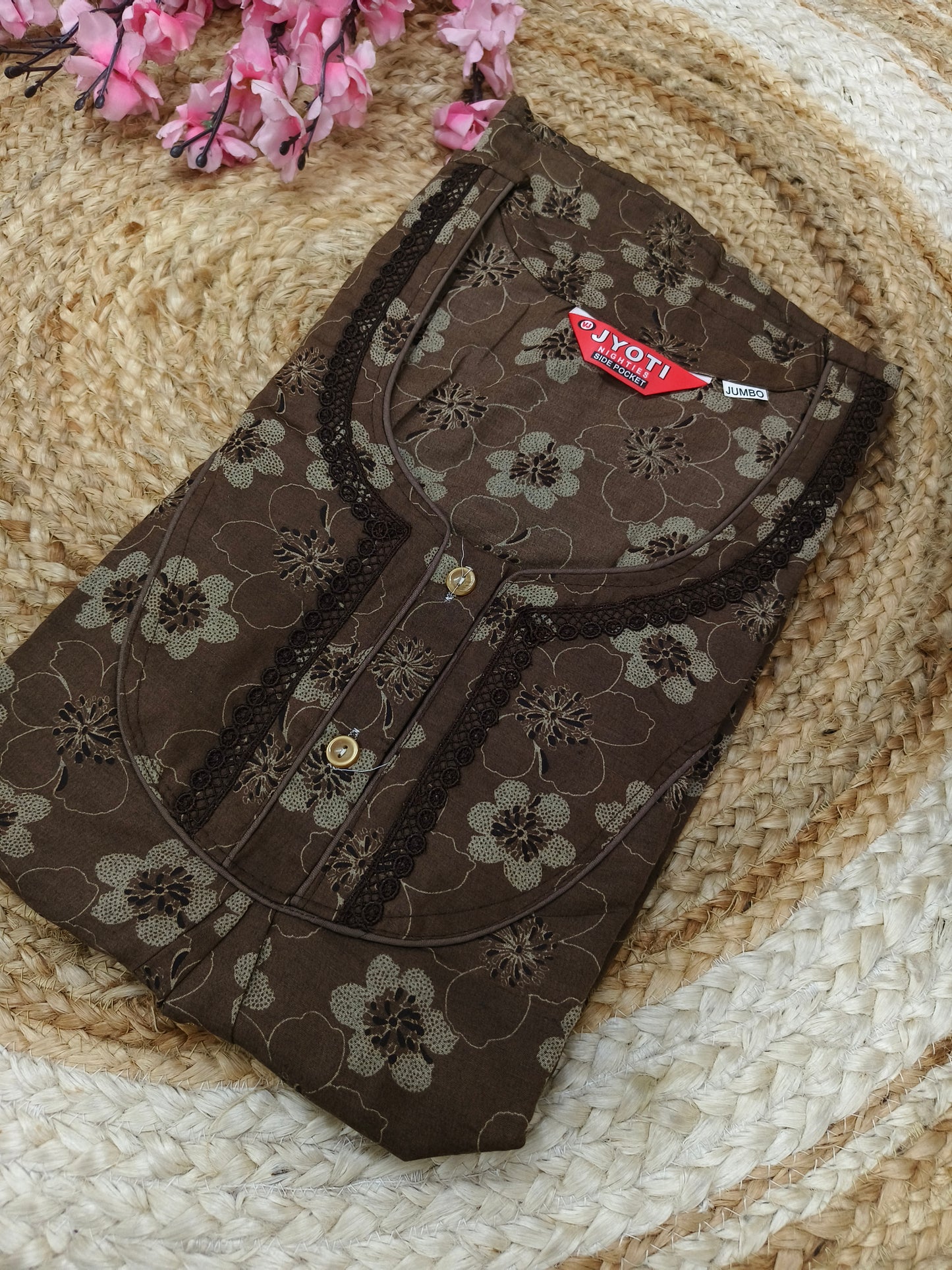 Brown chiffon Nighty