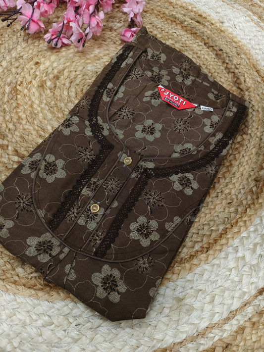 Brown chiffon Nighty