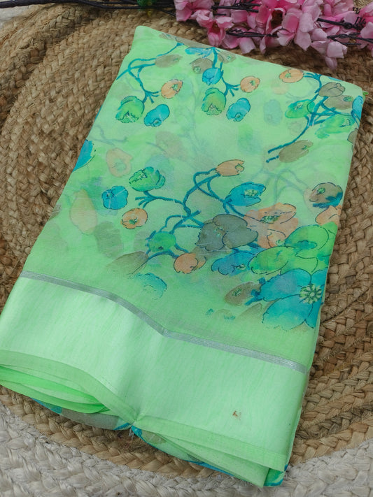 Light Green Georgette saree