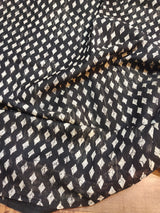 Black Linen cotton Saree