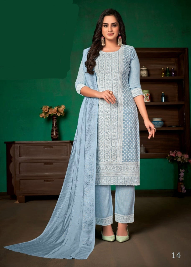 Light Blue set With Duppata