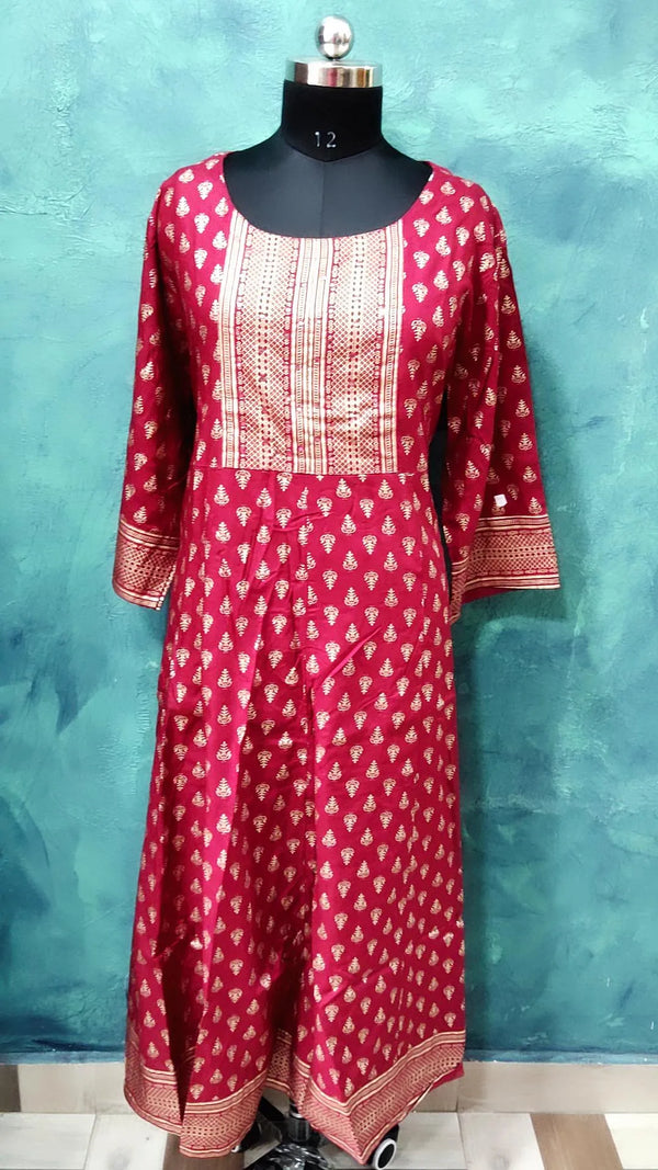 Red Anarkali Gown