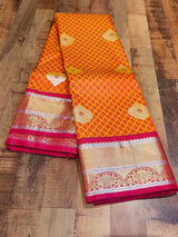 Orange Kanchipuram Semi Silk