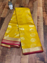 Mustard Yellow Kanchipuram Semi Silk