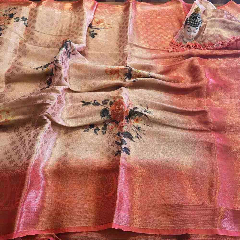 Pink Silk Chanderi Silk